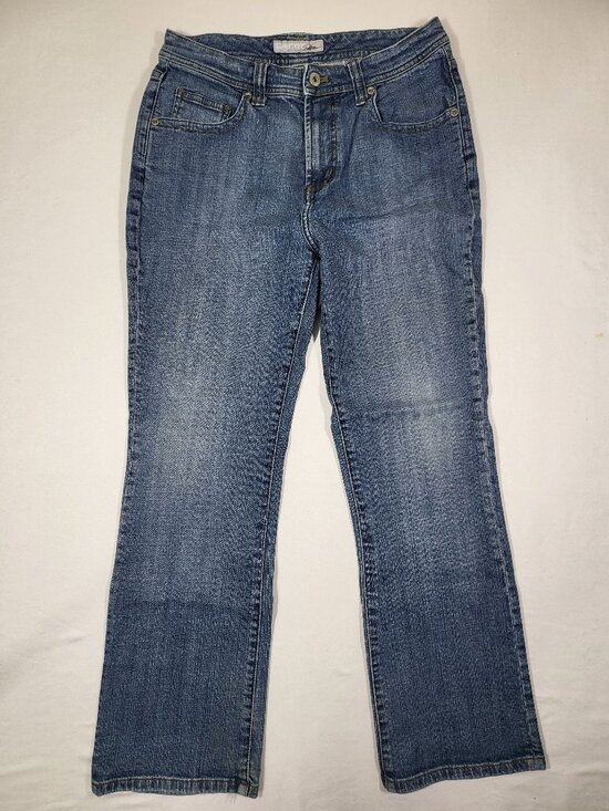 Chico's Pants - hico's Platinum Facet SH Jean Size 0 Short Blue Bootcut Stretch Denim